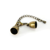 Graine Créative - Embout cloche avec fermoir Bronze 8mm