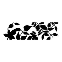 Pochoir - Motif feuilles - Repositionnable - 35 x 15 cm - Peinture - Décoration