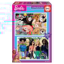 2 puzzles de 100 pieces Barbie - Educa Borras - Rose