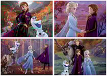 4 puzzles enfant de la reine des neiges ii 50 - 80 - 100 - 150 pieces - educa - 18640