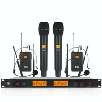 Système Microphone Sans Fil 4 Canaux UHF Pour Événements Extérieurs YONIS