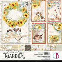 12 papiers scrapbooking carterie 30 x 30 cm Ciao Bella FARMHOUSE GARDEN