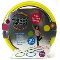 Jeu de marelle : 10 anneaux avec 10 attaches - plein air