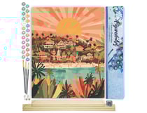 Peinture par Numéro Figured'Art - Lever de soleil à Bali - Kit de Loisir Créatif DIY Numéro d'Art Complet - 40x50cm toile roulée + châssis en bois à monter