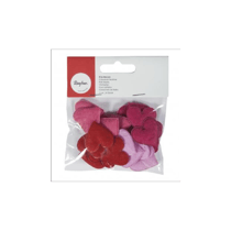 24 coeurs en feutrine assortis tons rose RAYHER