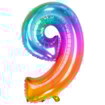 Ballon Géant Rainbow Chiffre 9 - 81 cm