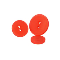 Lot de 3 boutons 2 trous satiné rouge