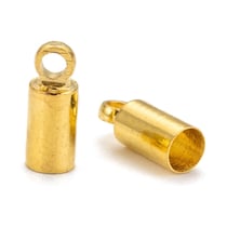 10 Embouts de Cordon à coller métal Doré 9x3,5mm – Terminaisons bijoux - creation perles