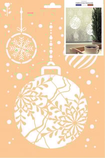POCHOIR A4 SANS SACHET - BOULES DE NOEL
