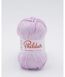 Fil coton à tricoter PHIL COTON 3 - Phildar - PPSC - certifié Oeko-Tex Lilas violet