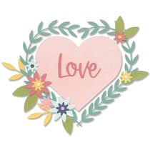 Matrices de découpe - Cœur & couronne de fleurs - 9 dies Thinlits - Sizzix
