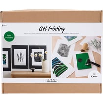 Kit DIY Groupe Impression sur Plaque de Gel, Imprimés colorés, 1 Pq.