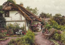 Puzzle 1000 pièces - Peder Mørk Mønsted - Personnageren in the Flower Garden - DToys