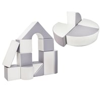 Set de 15 blocs en mousse le jeu blanc gris