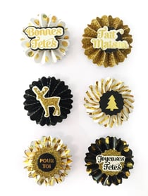 Sticker 3D Cocardes de Noel