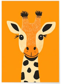 Affiche Girafe souriante | A3 : 29,7x42cm