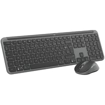 Ensemble clavier et souris Logitech Signature Slim - Plastique recyclé - 920-012508 - Graphite - Clavier: 43,38 cm x 13,48 cm x 2,31 cm