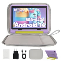 Tablette enfant KOTSREN Android 14 - Violet - 10,1 pouces