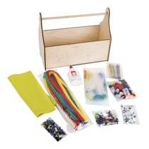 Basic Kit de bricolage 900 pièces, 25x12x20cm,av.boîte à anse bois, boîte