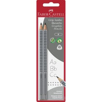 Crayon graphite - FABER-CASTELL - Jumbo Grip - Corps triangulaire - Bois - Blister de 2