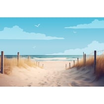 Tableau sur toile mer calme 30x45 cm