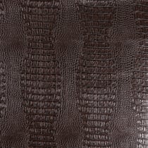 Tissu Simili cuir Crocodile Chocolat - Par 50 cm