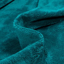 Tissu Micro Éponge Bambou Téa Bleu paon