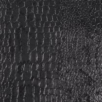 Tissu Simili cuir Croco snake Noir