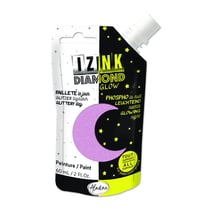 Peinture tous supports - Pailletée et phosphorescente - Rose pastel - 60ml - IZINK - Diamond glowPASTEL