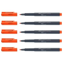 Lot de 5 marqueurs fluo pointe fibre 1,5 mm - FABER-CASTELL - Orange - Neon