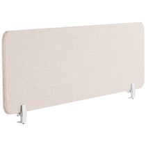 Séparateur Cloison Acoustique de Bureau et Table Beige en Polyester et Matière Synthétique 160 x 40 cm Idéal pour le Open Space