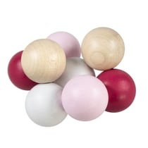 8 boules en bois éveil rouge - Detoa