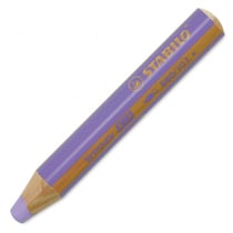 STABILO Crayon multi-talents woody 3en1, rond, mauve pastel