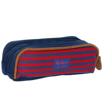 Trousse Double Kickers Boy 22 CM - 2 compartiments Rouge