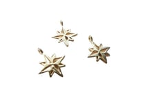 2 breloques étoile plaqué or 18K - 14*11mm