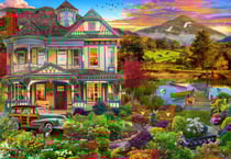 Puzzle 1000 pièces - Jardin de Maison de Campagne - Bluebird Puzzle