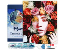 Diamond Painting Broderie Diamant Figured’Art 40x50cm toile tendue sur châssis en bois - diamants carrés - Visage de roses