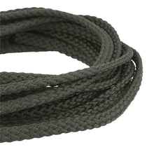 Bobine 50m Cordon damier polyester 5mm gris noir