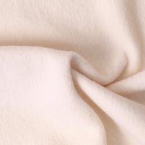 Tissu Laine Bouillie uni Hanna sur fond Ecru