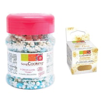 Décors sucrés La Reine des Neiges + paillettes dorées