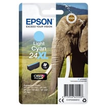 EPSON Cartouche d'encre T2435 XL Cyan Clair - Eléphant (C13T24354012)