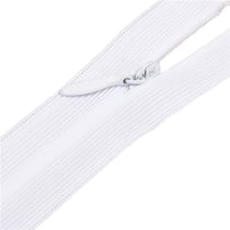 Fermeture invisible non séparable ajustable - blanc
