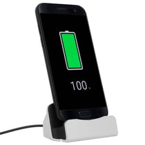 Station d'accueil Smartphone Charge & Synchro connecteur USB type C - Argent