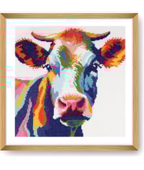 Kit Point de Croix Vache 36 x 36 cm – Trimits Vache