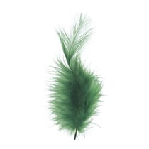 Plume duvetée, vert foncé, 10 - 15 cm, 15 pces