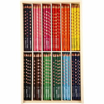 Crayons de couleur Groove Slim, L : 18 cm, mine 3,3 mm, ass. de couleurs, 12 pièces/ 1 Pq.