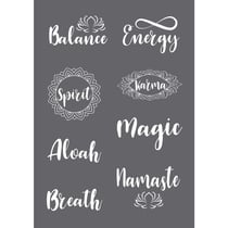 Pochoir de sérigraphie Spirit A5, 1 pochoir+1 spatule,