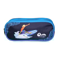 Trousse scolaire 2 compartiments Oum Le Dauphin Bleu BAGTROTTER