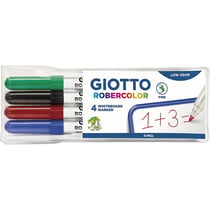 Feutres effaçables - Pour ardoise tableau - 4 couleurs - Pointe fine - GIOTTO