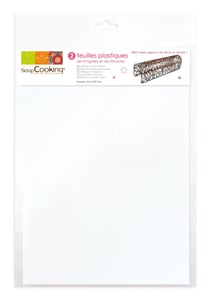 2 feuilles plastiques semi-rigides A4